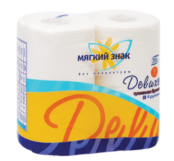 Туалетная бумага "Мягкий знак - Deluxe" белая 2сл 4рул